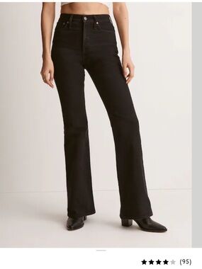 MADEWELL The Perfect Vintage Flare Jean Sherborn Wash Black Sz 24